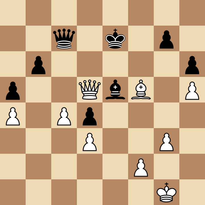Caruana against Nakamura, round 1 of Candidates 2026, White to move on move 67