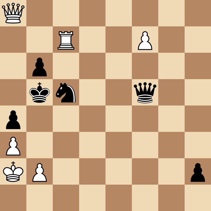 Caruana against Nepomniachtchi, last round of Candidates 2024, White to move on move 66